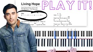 “Living Hope” Easy Worship Piano Tutorial Phil Wickham [upl. by Cammy691]