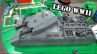 Huge LEGO WWII Secret German Landkreuzer 1000ton Tank [upl. by Larsen25]