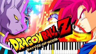 Dragon Ball Z Battle of Gods  Hero Song of Hope by FLOW  Piano Tutorial [upl. by Jerz228]