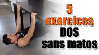 5 exercices DOS sans matériel à faire à la maison [upl. by Neala]