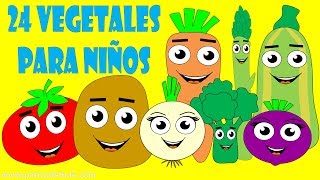 Vegetales para niños  24 vegetales para niños  Hortalizas Frutas y Verduras para niños [upl. by Alleuol]