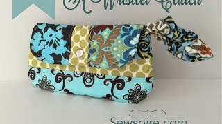 How to sew a wristlet clutch by Sewspire [upl. by Kristi]