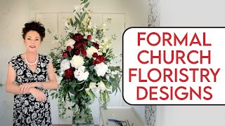 Formal Church Arrangement Floristry Tutorial [upl. by Lunna]