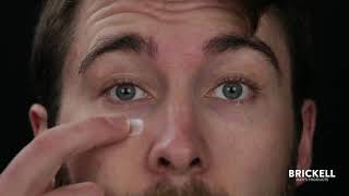 Brickell Mens Products  Restoring Eye Cream for Men Tutorial [upl. by Alegna]