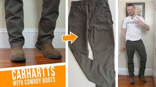 DOES IT WORK Carhartt Work Pants with Cowboy Boots [upl. by Clover]