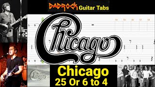 25 Or 6 To 4  Chicago  Guitar  Bass TABS Lesson [upl. by Holder]