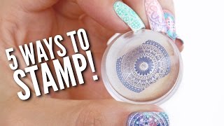 5 Different Ways To Use A Nail Stamper [upl. by Malarkey]