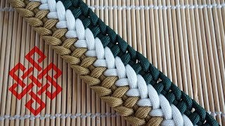 How to Make a Tricolor Weave Paracord Bracelet Tutorial [upl. by Linkoski716]