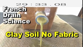 No Fabric FRENCH DRAIN  Capillary Action in Clay Soil  French Drain Science [upl. by Enram42]