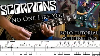 Scorpions  No One Like You guitar solo lesson with tablatures and backing tracks [upl. by Juditha]