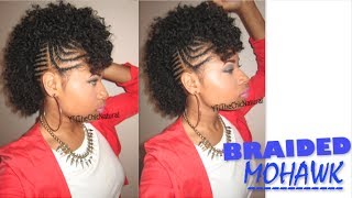 BAWSE BRAIDED MOHAWK  Natural Hair Tutorial [upl. by Seleta]