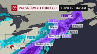 Winter Storm Pax Forecast Ice Rain Snow for DC Virginia NC [upl. by Siuqram163]