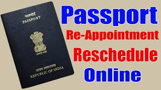 How To Reschedule Passport Appointment [upl. by Alo]