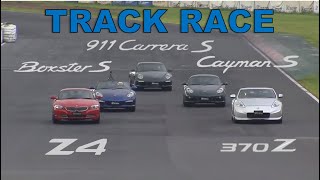 Track Race 48  Z4 vs 370Z vs Boxster vs Cayman vs 911 [upl. by Leigha370]