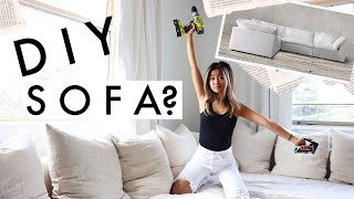 WE MADE OUR SOFAwas it worth it  apartment diy  ikea hack [upl. by Skippie]