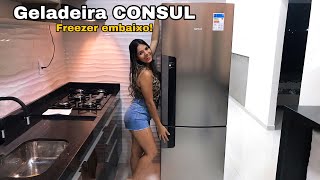 GELADEIRA COM FREZZER EMBAIXOINVERSE 397 litros  Consul CRE44ZannySants [upl. by Aranaj849]