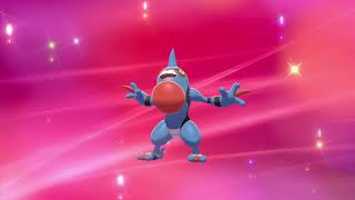 pokemon shield evolving croagunk into toxicroak [upl. by Kcirdef]