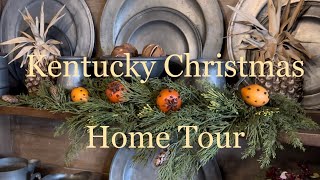 A Kentucky Primitive Colonial Christmas Home Tour [upl. by Nemrac]