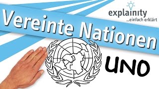 Vereinte Nationen UNO einfach erklärt explainity® Erklärvideo [upl. by Ydnak710]