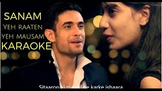 yeh raaten yeh mausam  sanam  karaoke  karaoke with lyrics  simran sehgal [upl. by Aser]