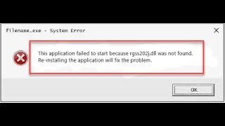 Solved RGSS202JDLL Not Found Error in Windows 1087 [upl. by Rehpotsyrhc]