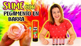 Slime con pegamento en barra  Experimentos caseros con slime  Glue Stick Slime [upl. by Swehttam]