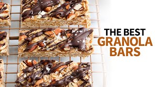 The Best Homemade Granola Bars only 4 ingredients [upl. by Belamy]