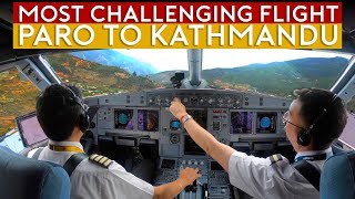 Cockpit Flight Challenge  Paro to Kathmandu over Himalayas [upl. by Ydnih321]