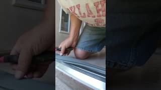 Threshold doorway rubber seal install [upl. by Hansen]