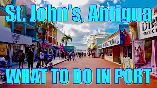 Walking in St Johns Antigua  What to do on Your Day in Port [upl. by Shedd]