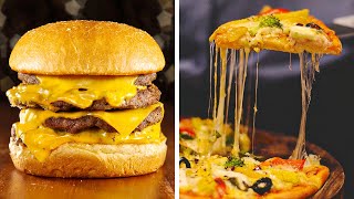 40 DELICIOUS FAST FOOD HACKS  5Minute Pizza And Burger Recipes [upl. by Pallas]