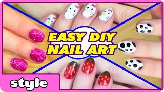 DIY Nail Art Without any Tools  Top 10 Nail Art Designs  Easy Nail Art For Beginners [upl. by Yerdua547]