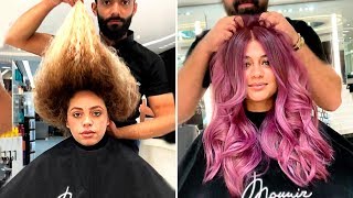 INCREÍBLES TRANSFORMACIONES DE CABELLO 2019  ANTES Y DESPUÉS [upl. by Kenweigh267]