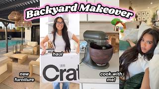 MOVING VLOGS Backyard Makeover New FurnitureAppliances amp Cooking [upl. by Rico842]