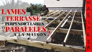 FABRICATION DUNE TERRASSE EN PIN solives lambourdes lamesdans quels sens [upl. by Yank648]