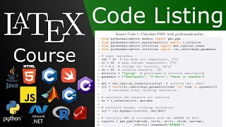 Display source code in LaTeX  source code listing [upl. by Elvyn663]