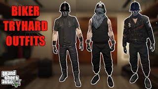 BIKER TRYHARD OUTFITS  GTA 5 ONLINE [upl. by Areic]