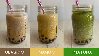 3 recetas Bubble tea  Cómo se hace té boba [upl. by Ymassej186]