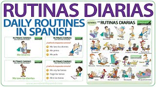 Spanish daily routines  Rutinas diarias en español [upl. by Hugues]