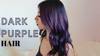 HOW TO DARK PURPLE HAIR DYEING At home [upl. by Atlanta]