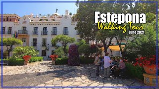 🌼🚶‍♀️ ESTEPONA Walking Tour 🚶  Estepona Town Costa del Sol Málaga SPAIN [upl. by Oniratac]