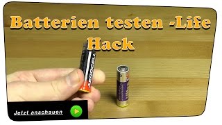 Batterie testen ohne Messgerät  Life HackDIY [upl. by Yrrok]