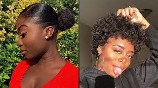 💖 CUTE HAIRSTYLES ON SHORT amp AWKWARD LENGHT NATURAL HAIR [upl. by Adnoma]