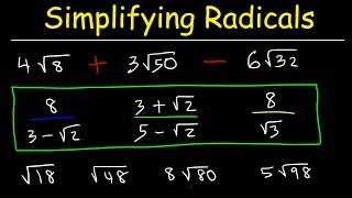 How To Simplify Radicals [upl. by Itsyrk]