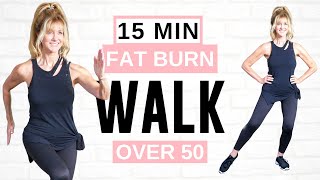 15 Minute FAT BURNING Indoor Walking Workout Full Body [upl. by Clementina]