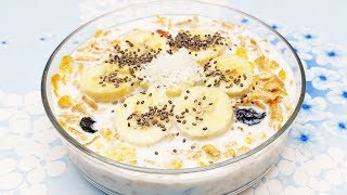 Vegan Banana Muesli Bowl  How to Eat Muesli for Breakfast  How to Make Muesli Bowls with Banana [upl. by Sakiv629]