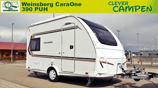 Weinsberg CaraOne 390 PUH 2021  Was kann der kleine HubbettCaravan ReviewTest  Clever Campen [upl. by Rodnas122]