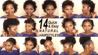 14 SUPER QUICK AND EASY HAIRSTYLES ON SHORT 4C HAIR  BACK TO SCHOOL HAIRSTYLES  SHAKEIRA C [upl. by Buller]