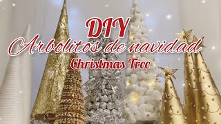 MANUALIDADES NAVIDEÑAS COMO HACER ARBOLITOS DE NAVIDAD ELEGANTES DIY PARA DECORAR LA CASA NAVIDAD [upl. by Adnirod843]