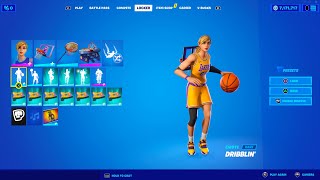 Fortnite NBA Skins amp Dribblin traversal Emote showcase [upl. by Phebe290]